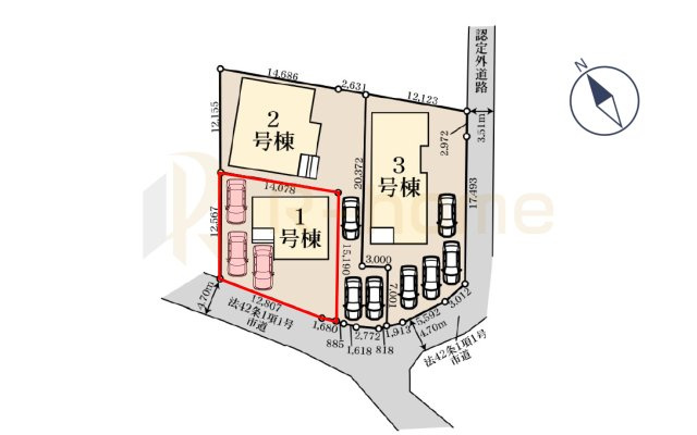 第1常総市収納谷　新築戸建て　1号棟の区画図|大きなお買い物だからこそ、メリット・デメリットを伝えさせて頂きます。
R-homeにお任せください♪
