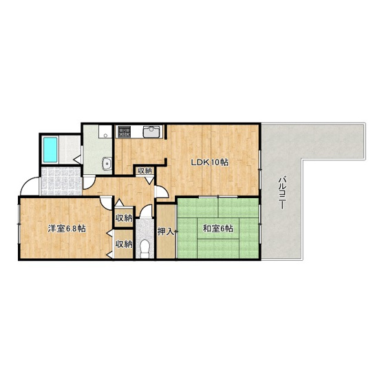 【間取り】 | ＷＥＳＴヒルズ関空泉南ハイツ1