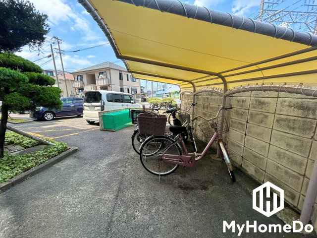 天王マンションの駐輪場