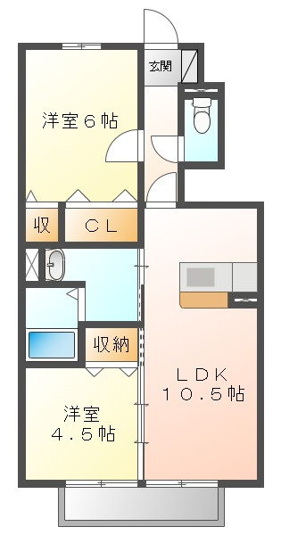 ベルパージュ　Ａの間取り