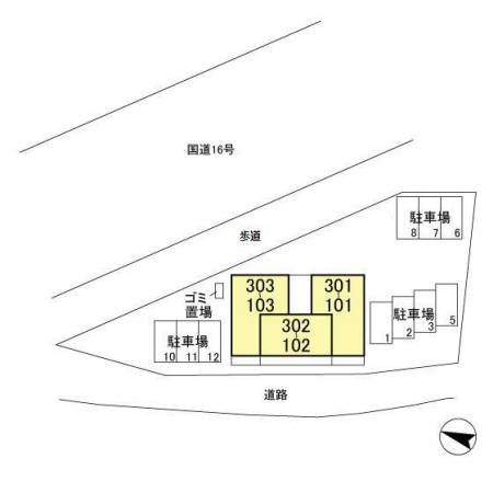 ヴェルデ大島田の区画図