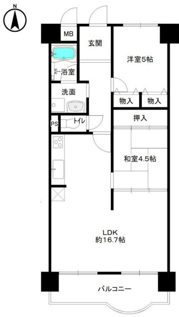 加古川グリーンシティD棟　　JR「加古川駅」徒歩13分の間取り