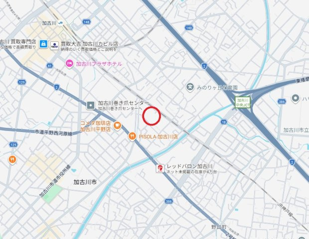 加古川グリーンシティD棟　　JR「加古川駅」徒歩13分の地図