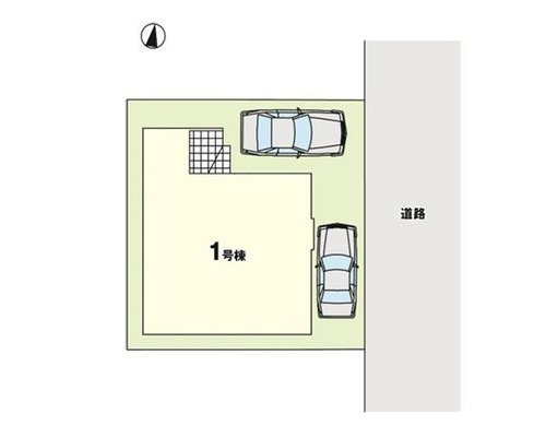 【LIGARE】 東大和市南街13期の区画図|家族のカーライフを支える2台分の駐車スペース（※制限有）