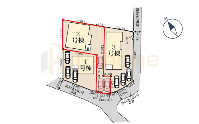 第1常総市収納谷　新築戸建て　2号棟の区画図|大きなお買い物だからこそ、メリット・デメリットを伝えさせて頂きます。
R-homeにお任せください♪