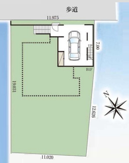 【区画図】 | 【仲介手数料無料！！】多摩市桜ケ丘4丁目　中古戸建て　4480万円 | 敷地面積／226.88㎡（68.63坪）
