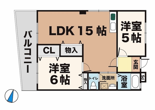 落合ハイツA棟の間取り|※間取りが現況と異なる場合は現況を優先します※
