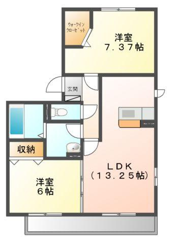 ベルパージュ　Ｂの間取り