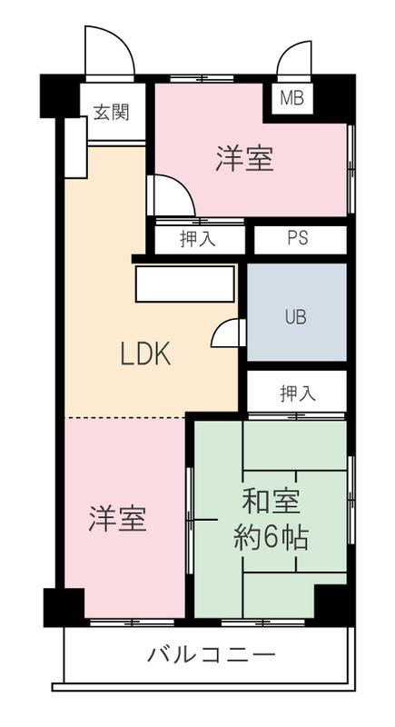 新大橋永谷マンシヨンの間取り|100139436058_3.jpg