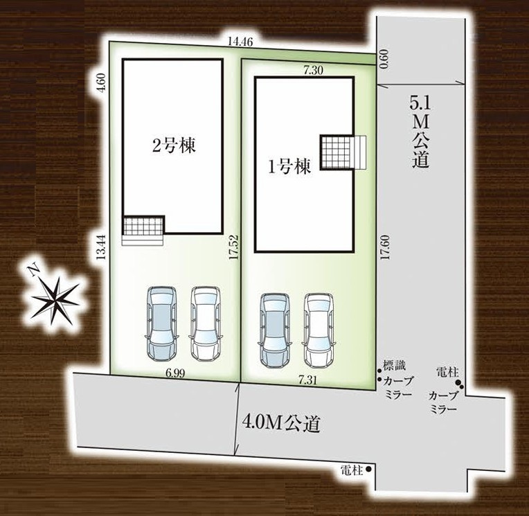 GRAFARE　鴻巣市吹上本町3期の区画図|図面と現況が異なる場合、現況を優先とします。【2号棟】