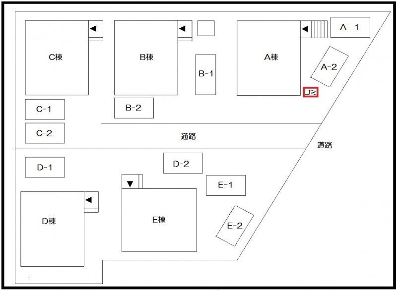 アビタシオンフーサ　Ｅ棟の区画図