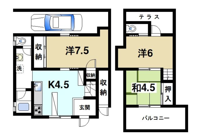 郡山市小林町戸建の間取り
