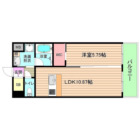 大阪市都島区内代町１丁目の賃貸マンションの間取り