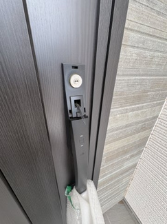 【防犯設備】 | クライン古河市雷電町第2期　 | 同社施工例※クロスや建具その他仕様が異なる場合がございますディンプル＆電子キーで防犯性の高い玄関です☆