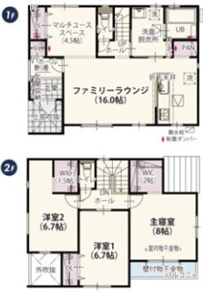 【間取り】 | クライン古河市雷電町第2期　 | 南向きで明るい間取りが特徴です☆