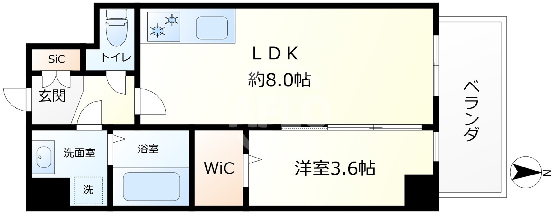 KAUNISLUSSOの間取り|仮）吉野4丁目マンション　間取り
