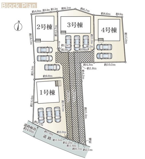 【区画図】 | 清水区北矢部町第6　新築戸建　2号棟 | ３台駐車可能！ゆったりスペースで駐車も楽ちん♪