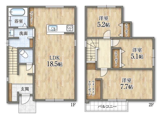 中黒Ⅷ　31号地　【土地＋建物参考プラン】の参考プラン|【参考プラン例】
