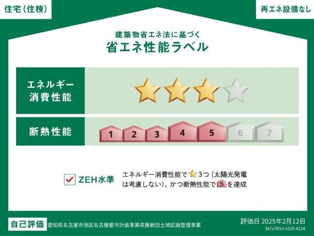 プレタージュの省エネ性能ラベル