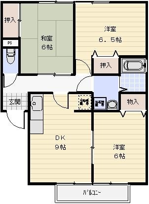 ヴェルドミール　Ｃの間取り|反転です