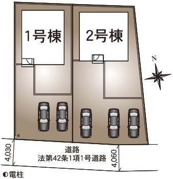 常総市若宮戸　第2　新築戸建て　1号棟の区画図|区画図です♪