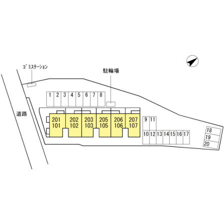ラ・サクラ・サクラ・Ⅱの区画図