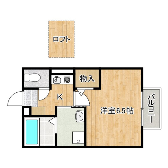 【間取り】 | フローラ岡本A棟