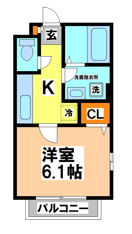 小金井市前原町３丁目のアパートの間取り