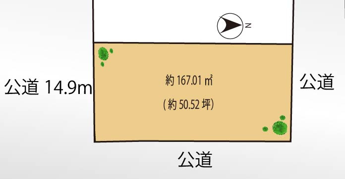 大田区山王　建築条件なし売地の外観