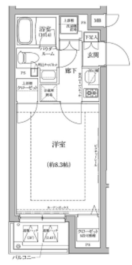 パティーナ蒲田Duoの間取り|洋室8.3帖