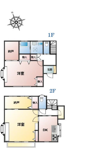 秦野市南矢名　中古戸建の間取り