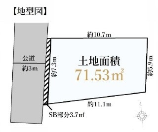 仲介手数料無料　横浜市中区本牧間門の区画図