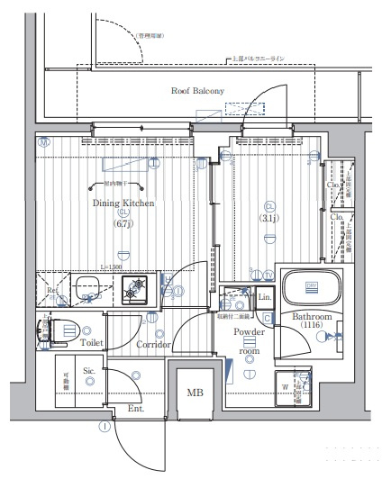 PREMIUM CUBE西荻窪#moの間取り