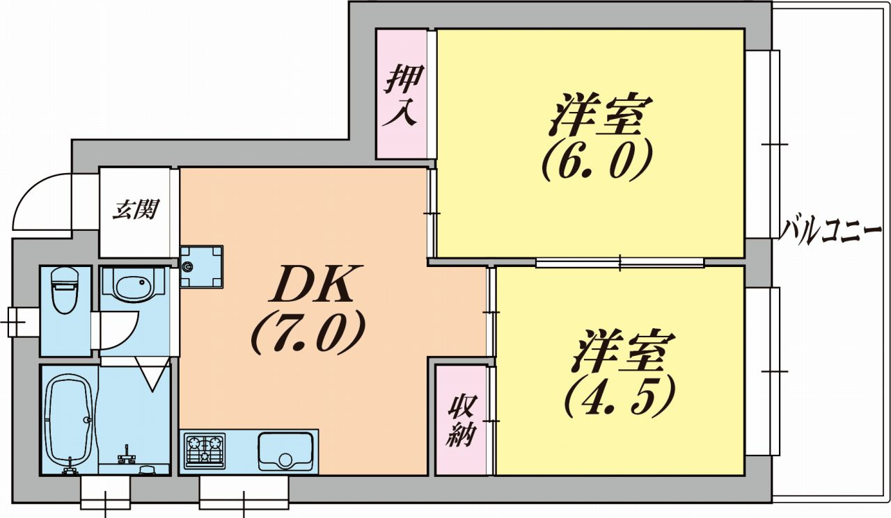 カナヤマンション 三信の間取り