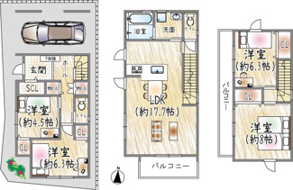 【間取り】 | 富松町2丁目