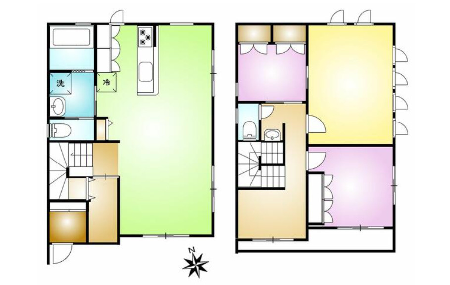 秦野市曽屋　中古戸建の間取り