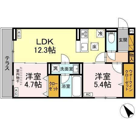 D-ガルデニアの間取り