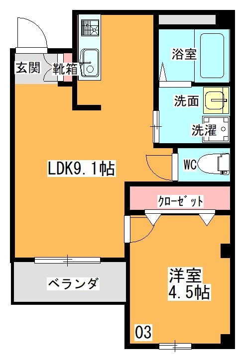 ナイスコーポ豊津の間取り