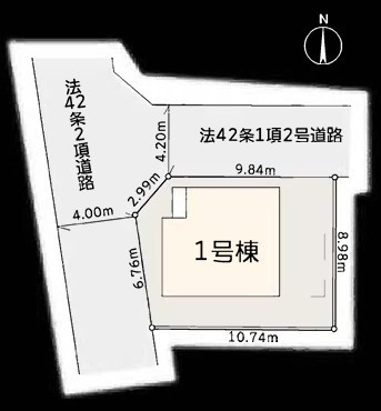 茅ヶ崎市浜須賀　新築戸建の区画図|区画図◇