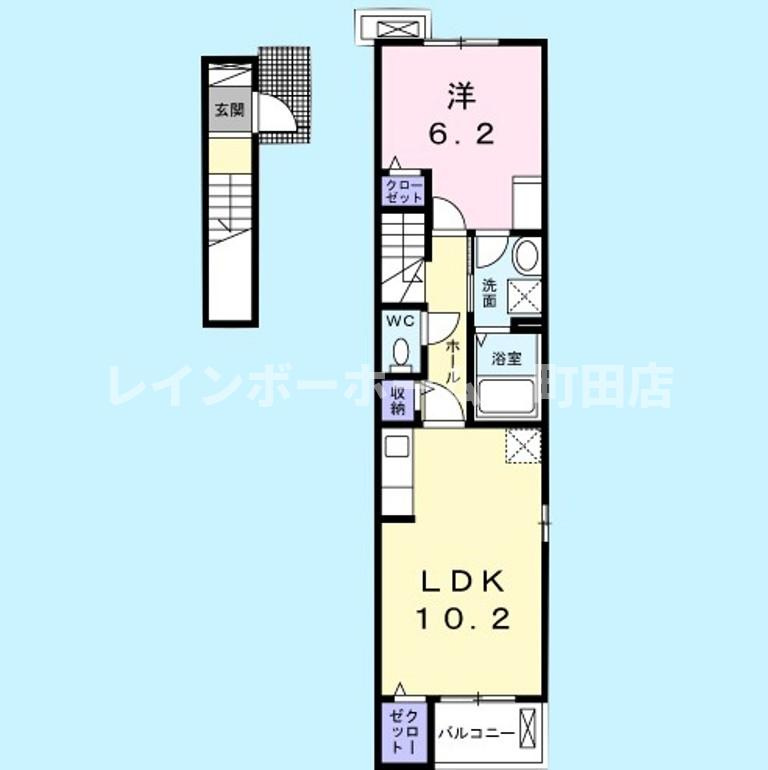 ココ・ビーナＡ※初期費用分割あと払いサービス利用可能物件の間取り