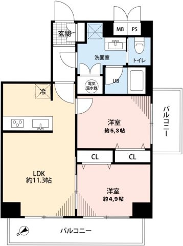 新板橋ビューハイツの間取り