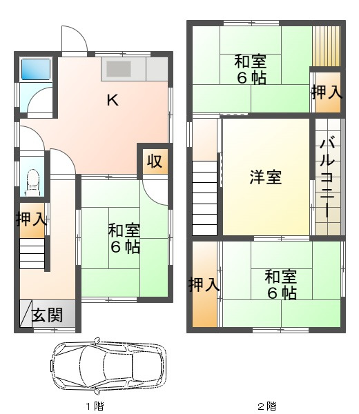 山手5丁目貸家の間取り