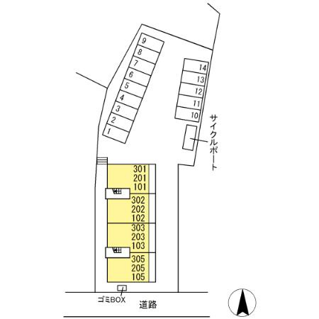 ブルー　ビー　ガーデンの区画図