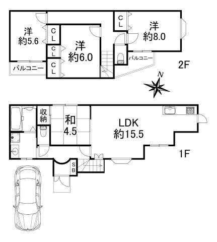 垂水区泉が丘5丁目　中古戸建の間取り