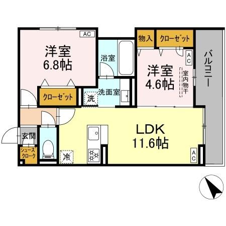 D-ガルデニアの間取り