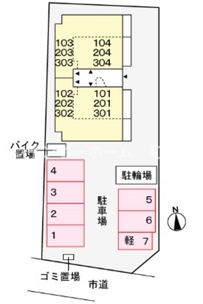 グラース※初期費用分割あと払いサービス利用可能物件の区画図