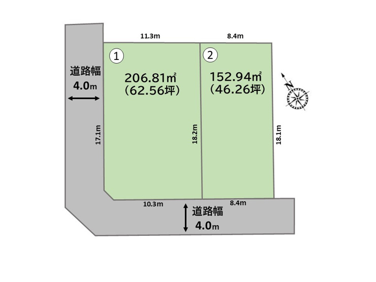 【深谷市上野台　全体区画図】
