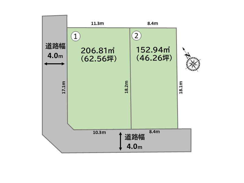 【深谷市上野台　全体区画図】