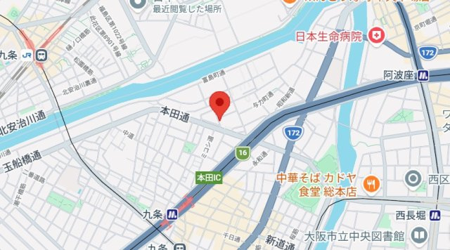 大阪市西区川口４丁目の賃貸マンションの地図