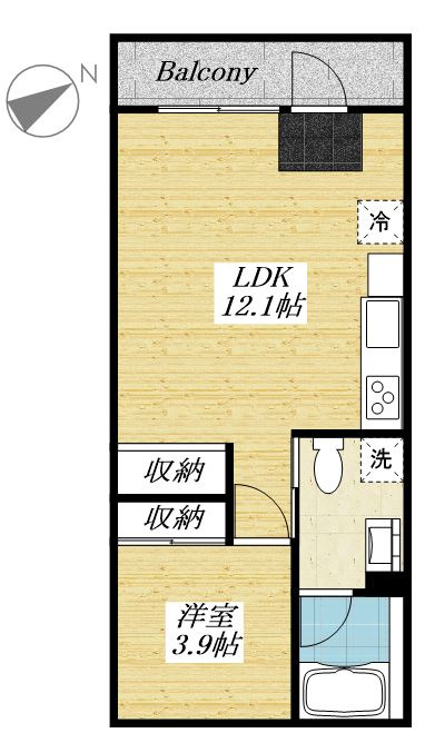 クリフビレッジA棟の間取り